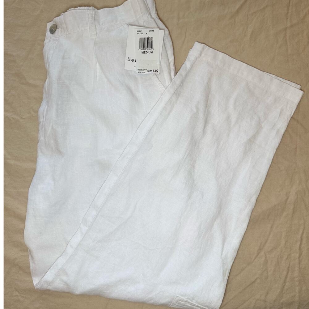 Bella Dahl White Linen Trousers